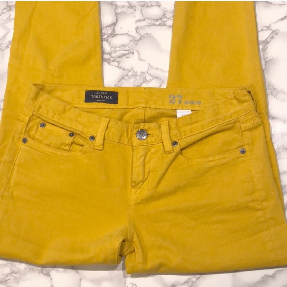 J. Crew Colored Toothpick Ankle Jeans